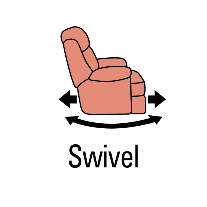 Recliner 4579 Leather-Look Fabric Swivel Glider Recliner - Stout