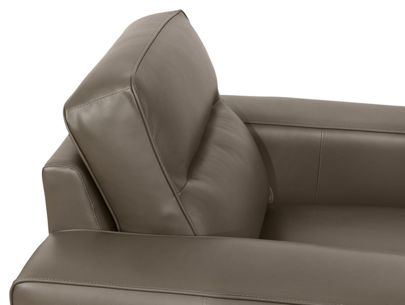 Kai Genuine Leather Chair – Grey