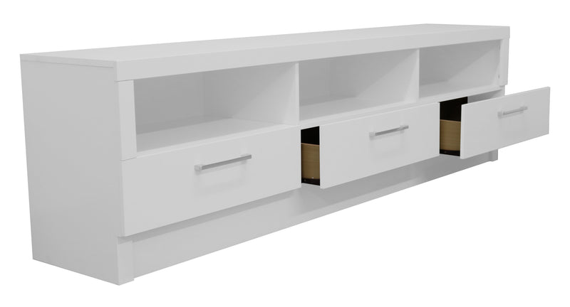 Rio  80\" Modern TV Stand with Storage and Cable Management for TVs up to 90\"- White