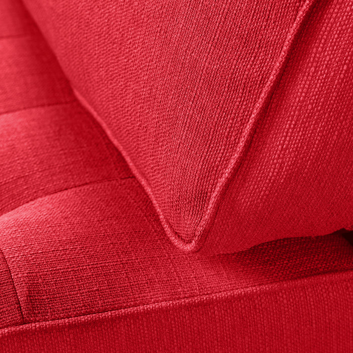 Paris Linen-Like Fabric Armless Loveseat – Cherry