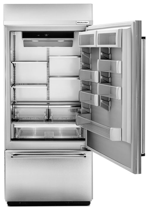 KitchenAid 36\" 20.9 Cu. Ft. Bottom-Mount Refrigerator - Stainless Steel - KBBR306ESS