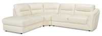 Romeo 3-Piece Genuine Leather Left-Facing Sectional - Beige 