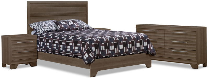 Olivia 6-Piece Queen Bedroom Package with 2 Nightstands – Grey