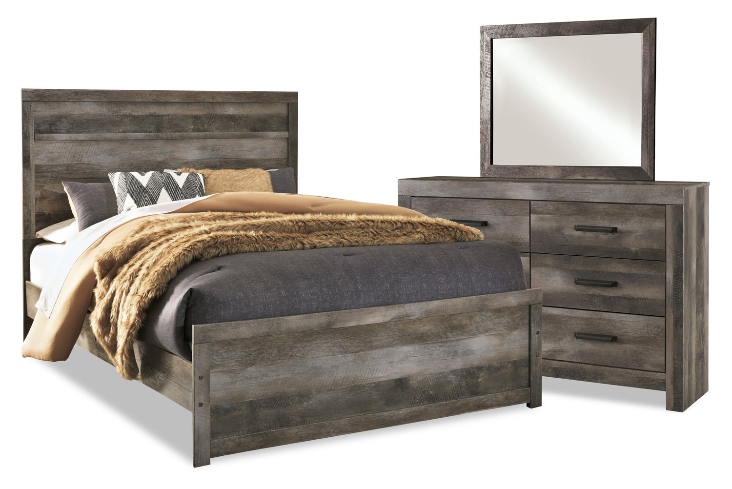 Rustic grey bedroom set discount