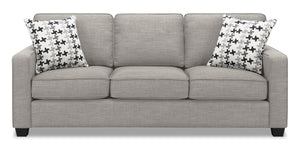 Sawyer Linen-Look Fabric Sofa - Light Grey | Sofa Sawyer en tissu d'apparence lin - gris clair