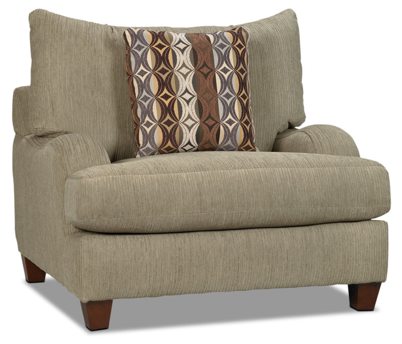 Putty Chenille Chair - Beige - Contemporary style Chair in Beige