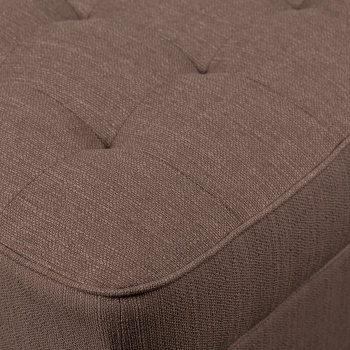 Paris Linen-Look Fabric Armless Loveseat – Chocolate