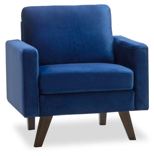 Joelle Velvet Chair - Blue
