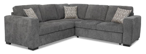 Izzy 2-Piece Chenille Sectional with Right-Facing Sleeper Sofa - Pepper | Sofa sectionnel Izzy 2 pièces en chenille avec sofa-lit de droite - poivre | IZZCP2SR