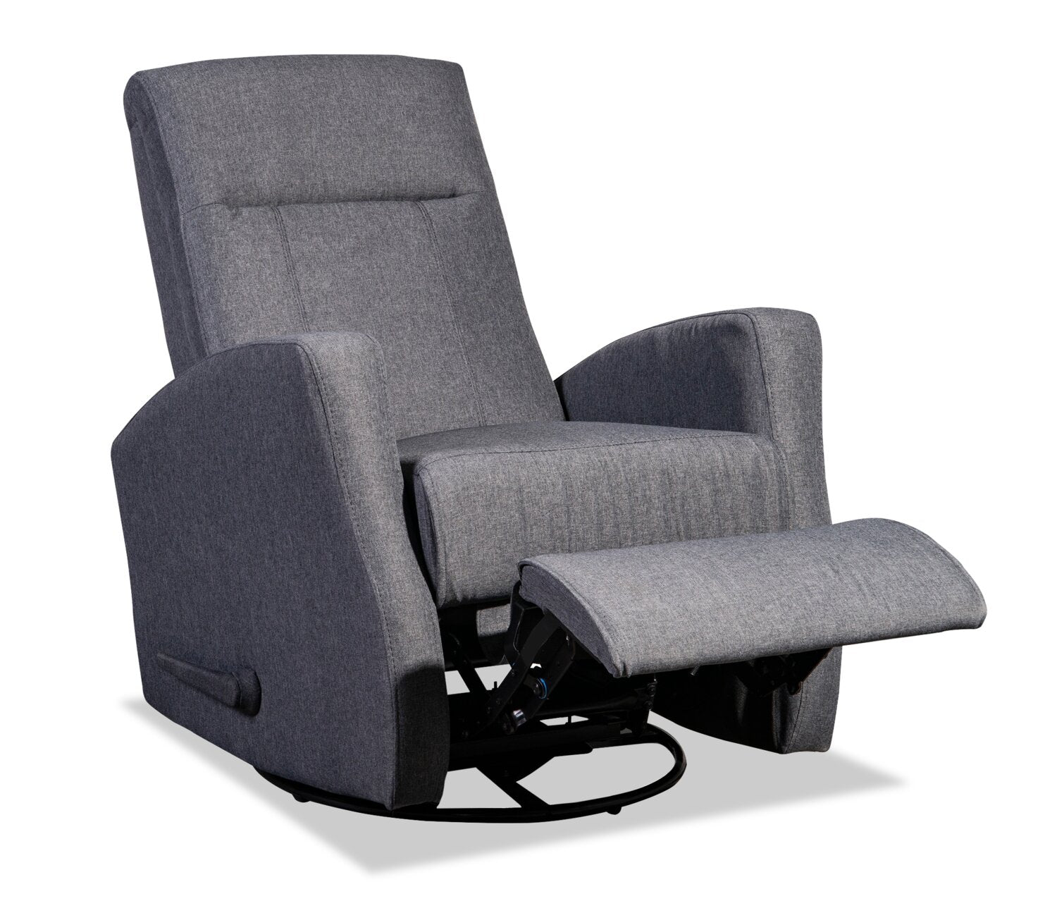 Nyla 30 Grey Linen Look Fabric Swivel Rocker Reclining Chair