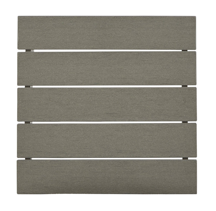 Cape Outdoor Patio End Table - 21\"W, High Density Plastic, UV & Weather Resistant - Grey