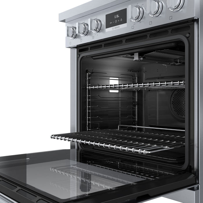 Bosch 800 Series 3.9 Cu. Ft. Dual Fuel Freestanding Range - HDS8055C