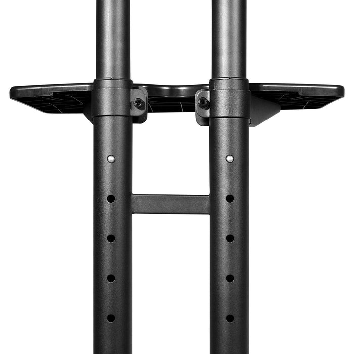 Kanto MTM65PL Height Adjustable Mobile TV Cart with Adjustable Shelf for 40\" to 70\" TVs, Black