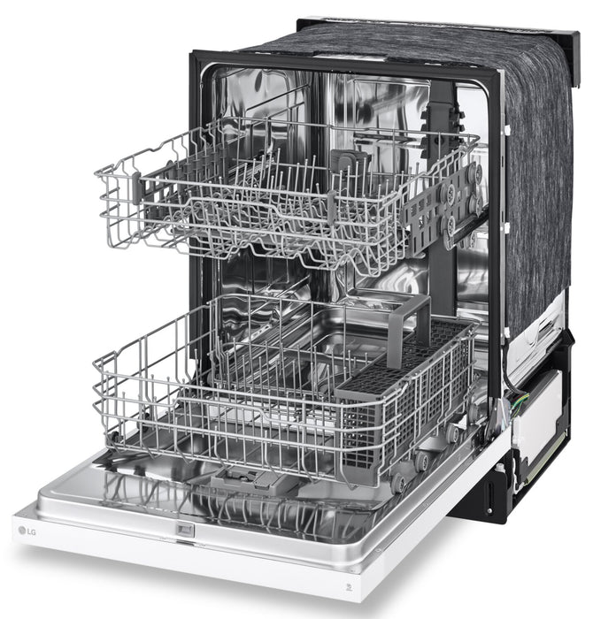 LG 24\" 52 dBA Built-In Front-Control Dishwasher with Dynamic Dry - White - LDFC2423W