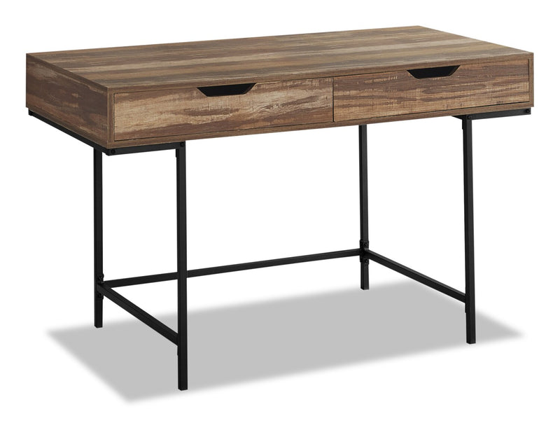 Butler 47.25\" Office Desk with 2-Drawers - Brown