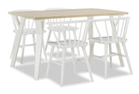 Aria 5-Piece Dining Package - White 