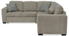 Izzy 3-Piece Chenille Sectional with Left-Facing Sleeper Sofa - Platinum