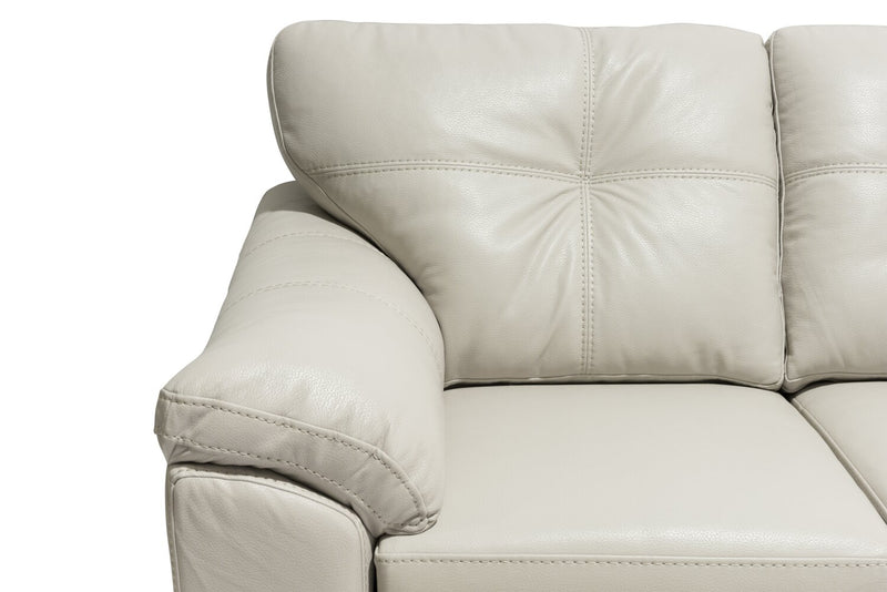 Made in Canada Addison 2-Piece Right-Facing Faux Leather Sectional with Removable Seat Cushions - Beige