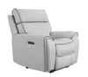 Newport Faux Suede Power Recliner - Grey