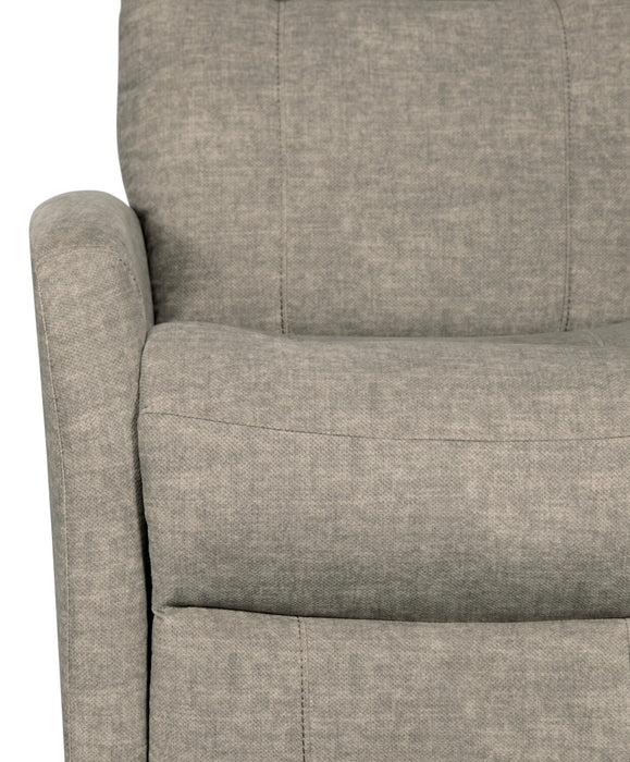 Jeffry 30.3\" Velvet Fabric Swivel Glider Reclining Chair - Stone Beige