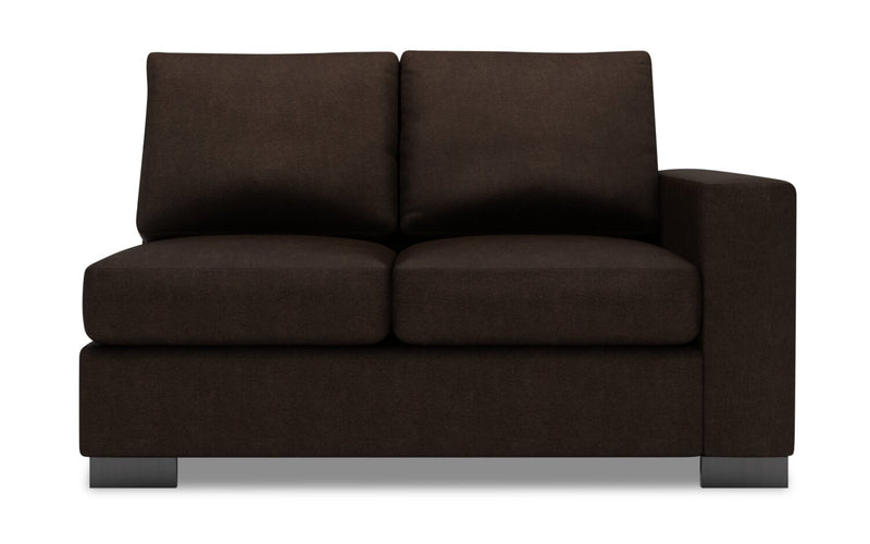 Sofa Lab Track RAF Loveseat - Luxury Chocolate