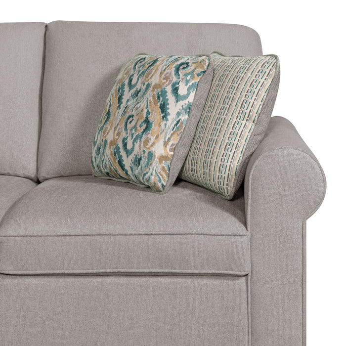 Scott Living Haven 2-Piece Left-Facing Chenille Fabric Sectional - Grey