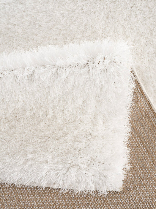 Harlow White Shag Area Rug - 5' x 7'
