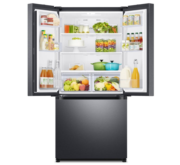 Samsung 33\" 17.5 Cu. Ft. Counter-Depth French-Door Refrigerator - Black Stainless Steel - RF18A5101SG/AA