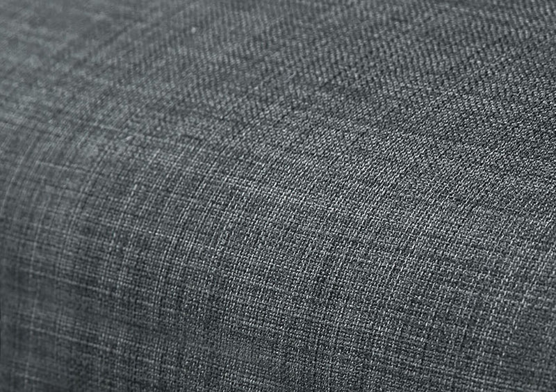 June 73.2\" Linen-Look Fabric Klik Klak Futon with Metal Legs and Tufting - Grey
