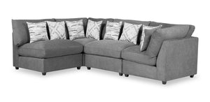 Evolve 4-Piece Sectional - Charcoal