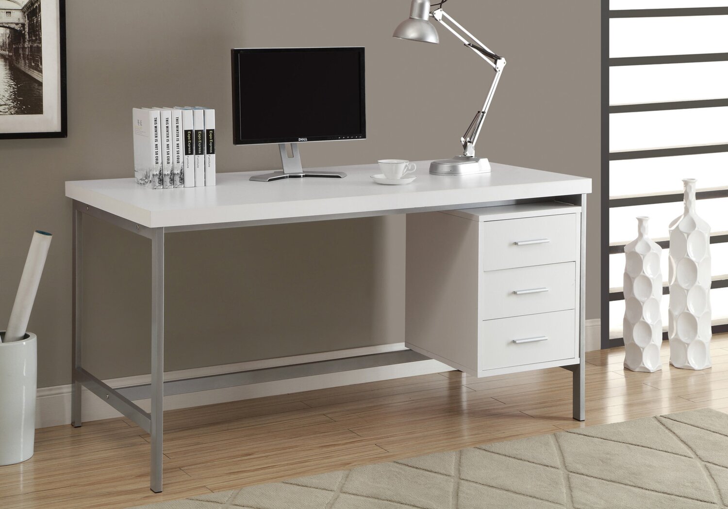 60 inch desk with drawers hotsell