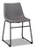 ["Cole Dining Chair with Vegan Leather Fabric, Metal - Grey"]