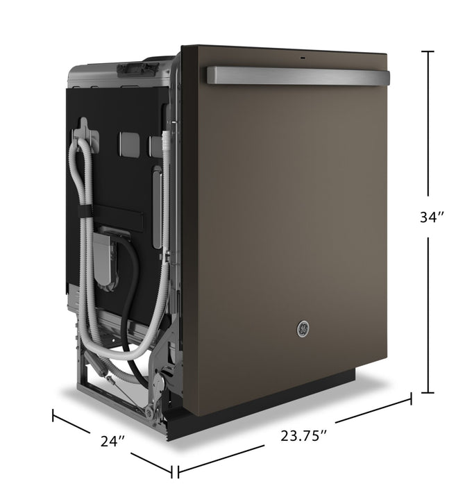 GE 24\" 47 dBA Built-In Top-Control Dishwasher with Dry Boost Technology - Slate - GDT650SMVES