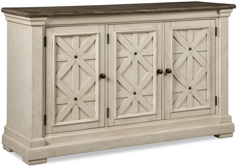 Ilsa Server - Country style Server in Antique White Asian Hardwood