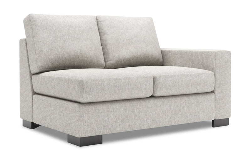 Sofa Lab Track RAF Loveseat - Luxury Silver