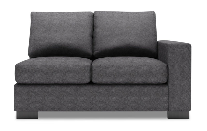 Sofa Lab Track RAF Loveseat - Luxury Charcoal