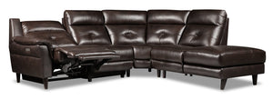 Envia 3-Piece Right-Facing Power Reclining Sectional - Brown 