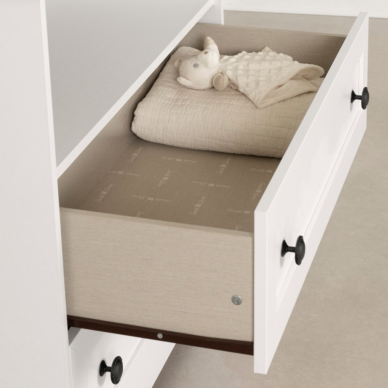 Ivy Baby Change Table with Storage Drawers White The Brick