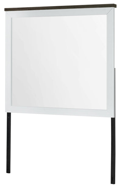 Zoey Bedroom Dresser Mirror - Two-tone White & Brown | Miroir de commode de chambre à coucher Zoey - deux teintes, blanc et brun