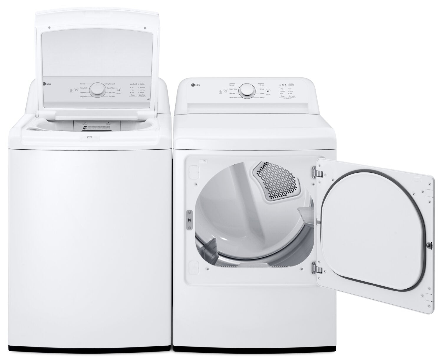 LG 4.8 Cu. Ft. Top-Load Washer with 4-Way Agitator and 7.3 Cu. Ft ...