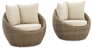 Lume Swivel Patio Chair - Set of 2