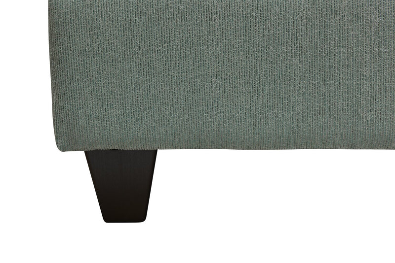 Made in Canada Scarlett 26\" Chenille Fabric Ottoman - Marine Blue