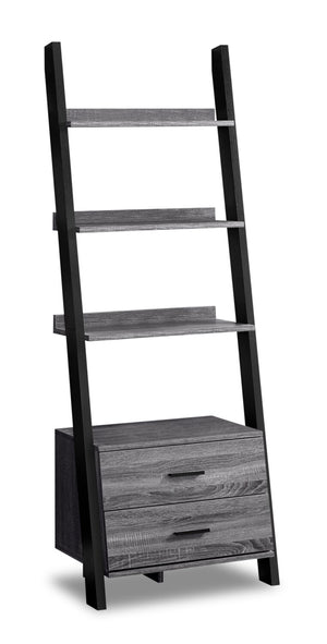 Ronan Bookcase with Storage - Grey and Black 