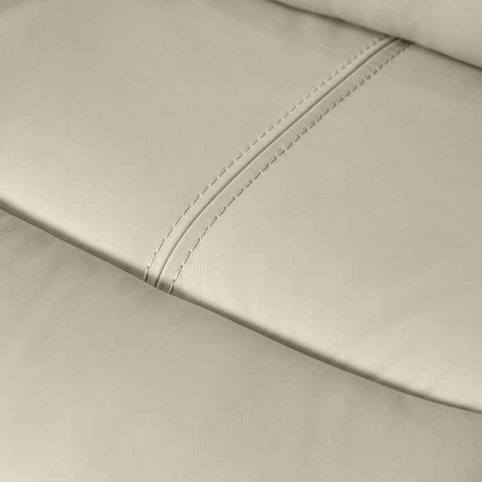 Scott Living Prescott 42.5\" Genuine Leather Power Reclining Chair with Power Headrest - Platinum Grey