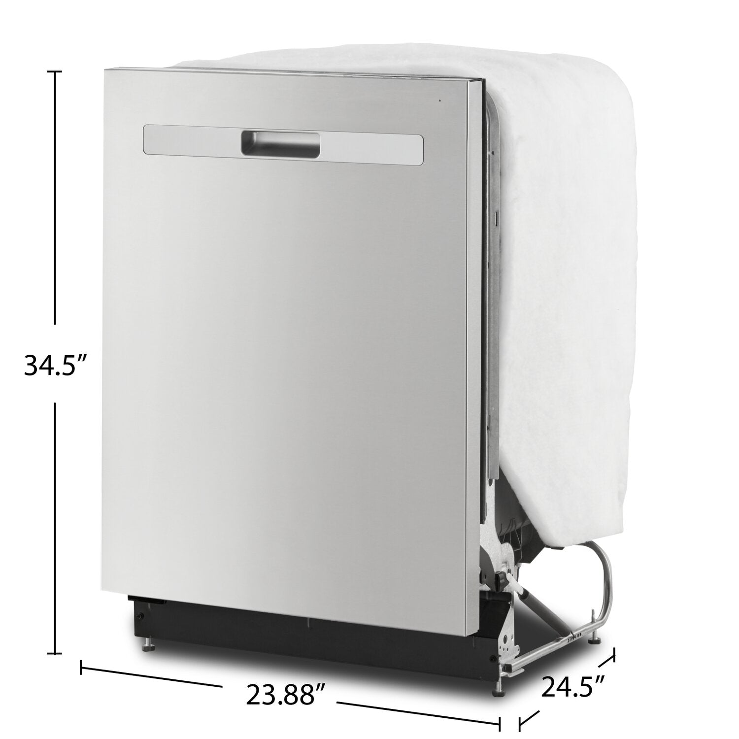 Whirlpool 24 51 dBA Built In Top Control Dishwasher with Third Rac. The Brick