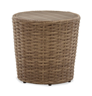 Cali Outdoor Patio Round End Table - 22