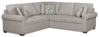 Haven 2-Piece Left-Facing Chenille Sectional - Grey 