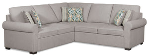 Haven 2-Piece Left-Facing Chenille Sectional - Grey