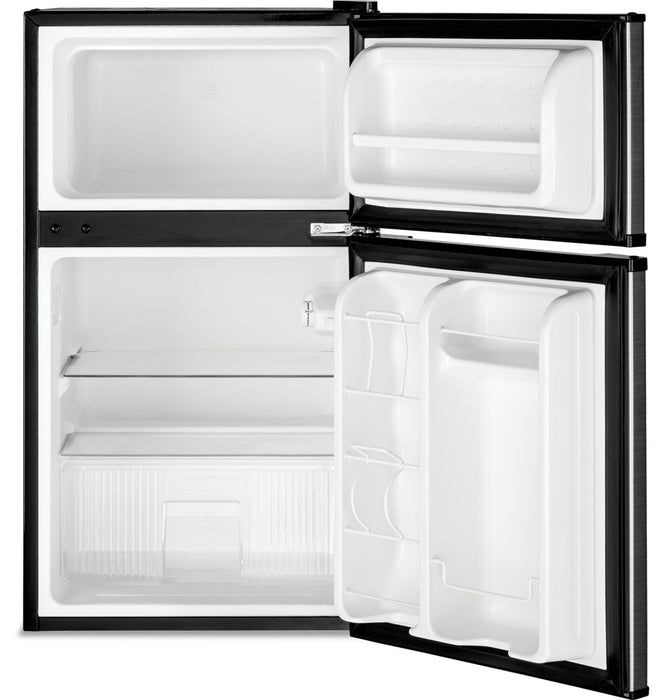 GE 18.8\" 3.1 Cu. Ft. Mini Fridge - Stainless - GDE03GLKLB