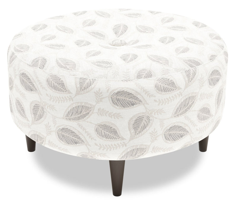 Made in Canada Customizable Sofa Lab The Curve 31\" Fabric Ottoman - Prairie Multicolour